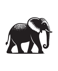 Elephant vector art,graphics Elephants icons set,vintage illustration Elephant clipart,vector Elephants flat style artwork design
