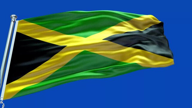 Jamaica waving flag
