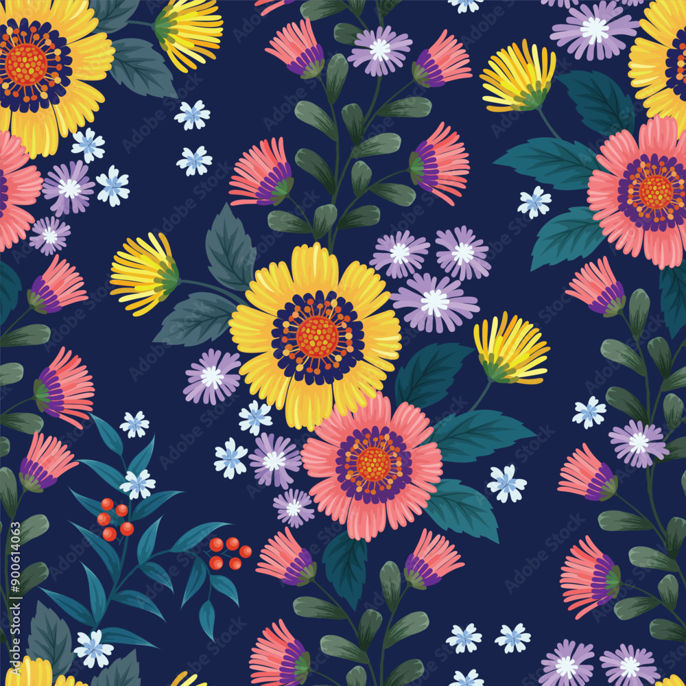 Wall mural Flowers pattern1272