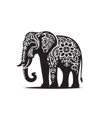 Elephant vector art,graphics Elephants icons set,vintage illustration Elephant clipart,vector Elephants flat style artwork design