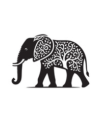 Elephant vector art,graphics Elephants icons set,vintage illustration Elephant clipart,vector Elephants flat style artwork design