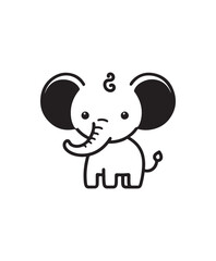 Elephant vector art,graphics Elephants icons set,vintage illustration Elephant clipart,vector Elephants flat style artwork design