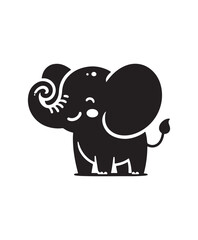 Elephant vector art,graphics Elephants icons set,vintage illustration Elephant clipart,vector Elephants flat style artwork design