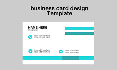 Creative modern minimal name card and business card template design