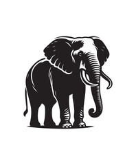 Elephant vector art,graphics Elephants icons set,vintage illustration Elephant clipart,vector Elephants flat style artwork design