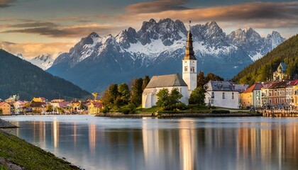 Fototapeta premium sunset in the mountains