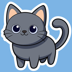 Cartoon cat, cat vector illustration, cats cartoon vector art, pet silhouette, animal vector icon