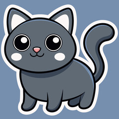 Cartoon cat, cat vector illustration, cats cartoon vector art, pet silhouette, animal vector icon