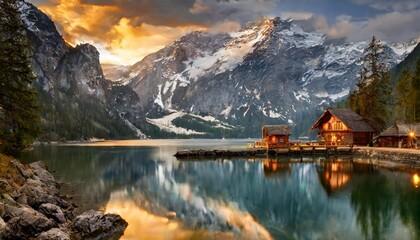 Fototapeta premium sunrise over the mountains