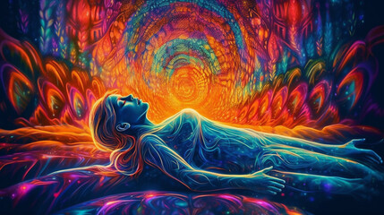 A woman's astral body. AI Generated