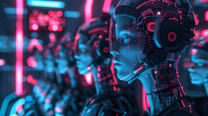 A series of cloned AI avatars