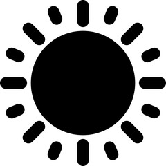 UI sun Vector Icon Illustration. Glyph Style