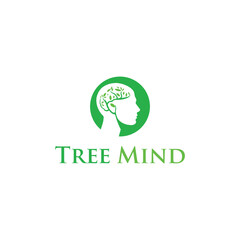 Tree Mind Logo Vector