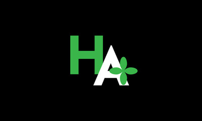 HA Leaf Logo Initial Green Nature