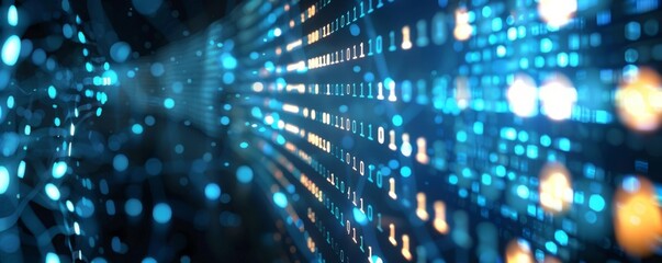 Obraz premium Data Transfer and Encryption in Digital Realm