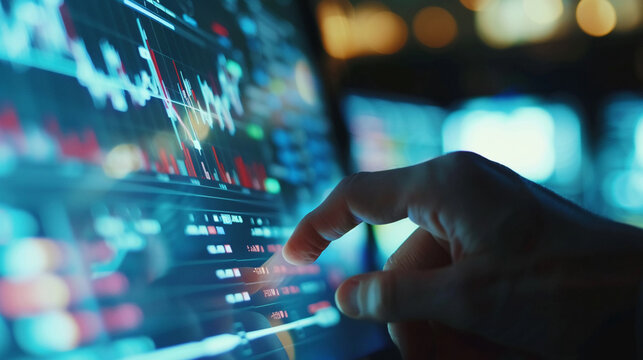 Closeup hand using computer automating tasks with AI artificial intelligence