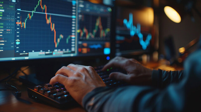 Closeup hand using computer verifying AI outputs artificial intelligence