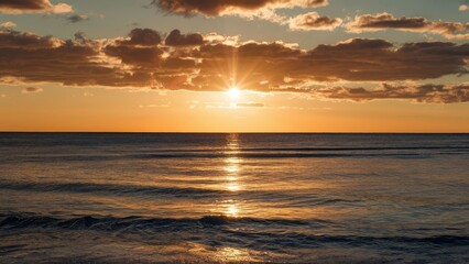 Fototapeta premium Coastal Sundown Scenery