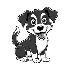 Fototapeta premium Dog vector design. Black and white dog vector graphics
