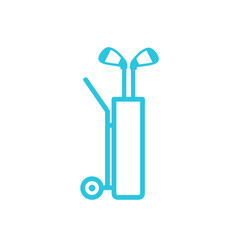 Golf bag icon. Isolated on white background. From blue icon set.
