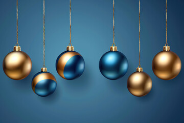 Elegant Navy Blue and Gold Christmas Design
