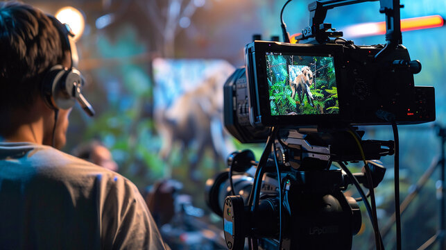 News reporter narrating wildlife stories in studio news