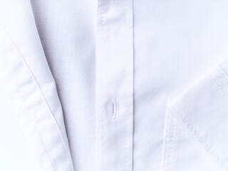 Close up of white Men's shirt.	