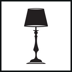 Fototapeta premium Lamp silhouette.. Flore lamp silhouette
