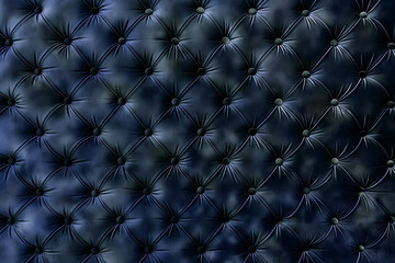texture of dark blue button tufting velvet, elegant green sofa, luxury, shiny pattern surface, photorealistic // ai-generated 