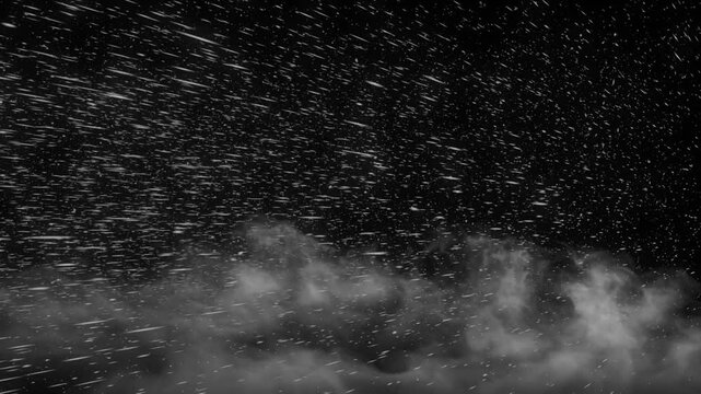 Blowing Snow, seamless loop with Alpha Channel, 30 FPS.