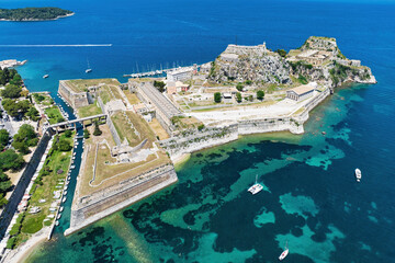 Corfu, 10 June 2024: Ionian Islands of Greece Corfu. Panoramic view of corfu city