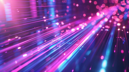 Vibrant Pink and Purple Light Burst Abstract Background