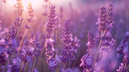 Fototapeta premium Lavender garden wallpaper