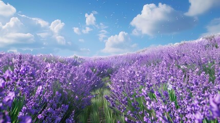 Obraz premium Lavender garden wallpaper