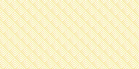 Minimal diamond vector overlapping Pattern geometric square wave line. orange and yellow color seamless tile stripe geometric create retro square line pattern white background.