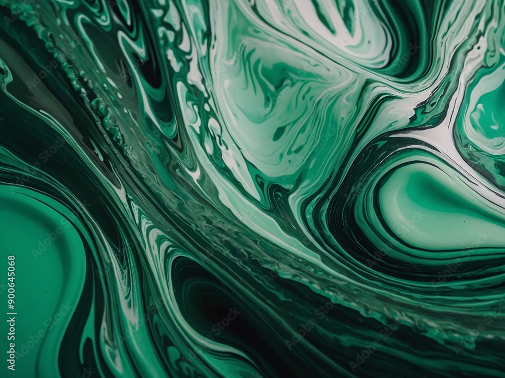 Poster vibrant green abstract canvas with fluid patterns. mint green backdrop for visuals. high contrast