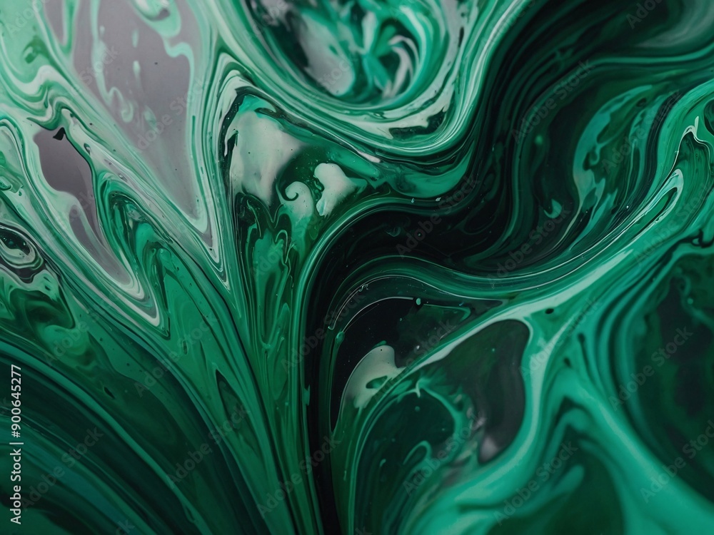 Poster vibrant green abstract canvas with fluid patterns. mint green backdrop for visuals. high contrast