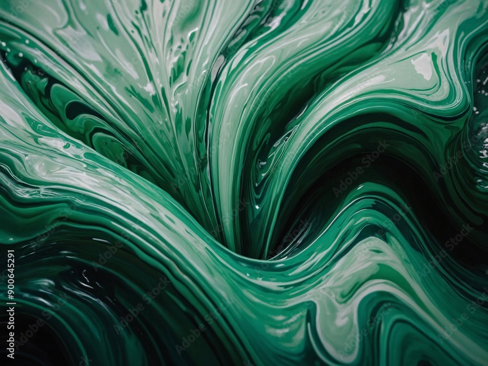 Poster vibrant green abstract canvas with fluid patterns. mint green backdrop for visuals. high contrast