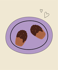 Illustration with Cookies at  Chocolate Taste