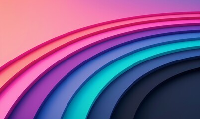 Fototapeta premium Abstract Colorful Curved Lines Background