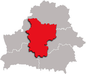 MINSK map REGION of BELARUS 3d isometric map