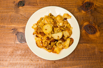 Home fries on a plate