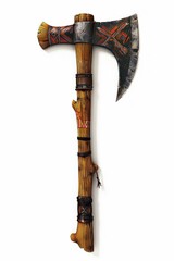 Native American tomahawk isolated on white. Generative ai.