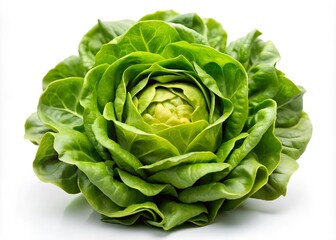 Top View of Fresh Lettuce Leaves on Rustic Wooden Table – Ideal for Low-Calorie Recipes, Raw Salad Ingredients, and Organic Produce Ads