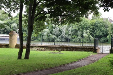 Le parc Wilson, parc public, ville de Thionville, département de la Moselle, France