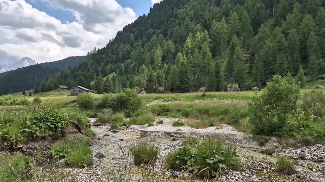 A view of Val Duron near Campitello di Fassa - Val di Fassa - Italy