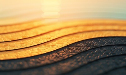 Fototapeta premium Abstract Gold and Black Waves