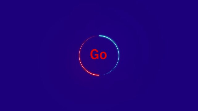 Animation in Countdown timer 3 to 0 seconds duration with Colorful ellipse.