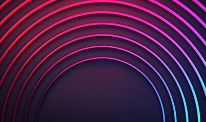 Obraz premium Abstract Neon Circles Design