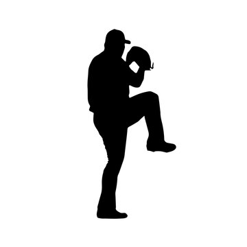 recommend clip art: baseball action sports logo silhouette